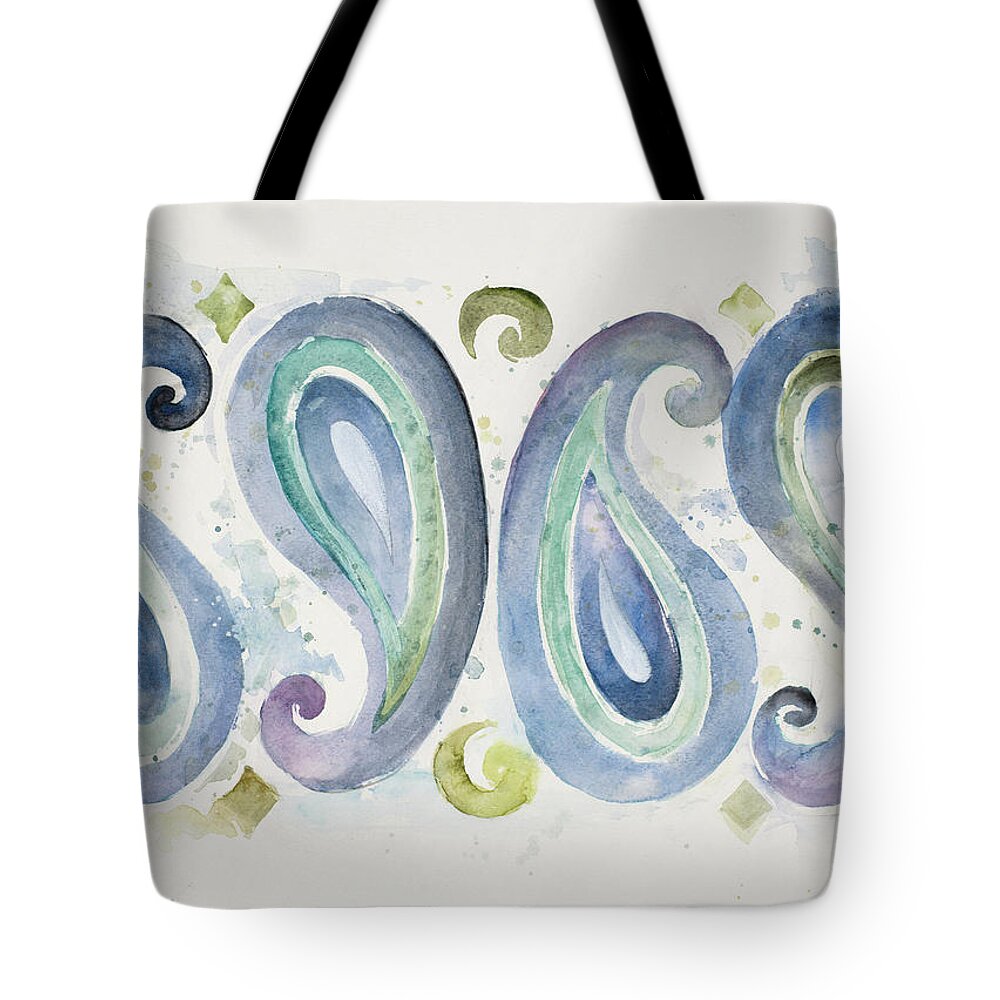 Paisley Tote Bag featuring the digital art Paisley Design by Patricia Pinto