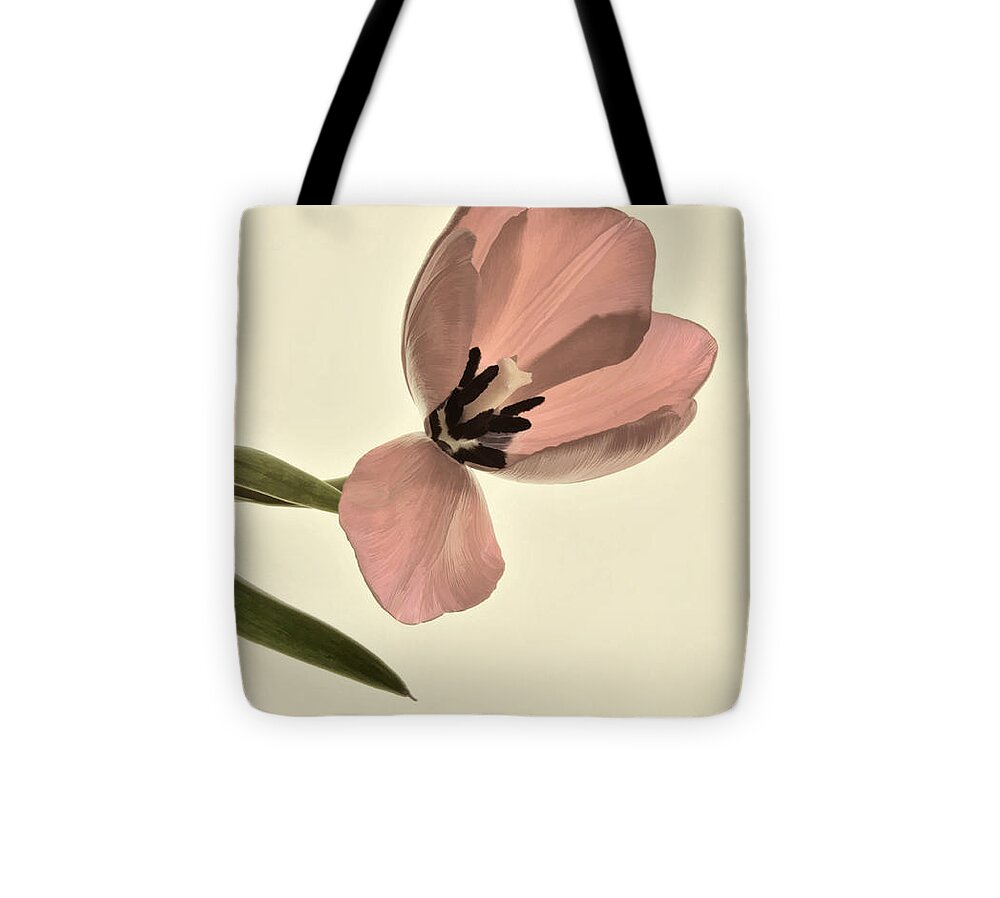 Flower Tote Bag featuring the photograph Pale Pink Tulip by Phyllis Meinke