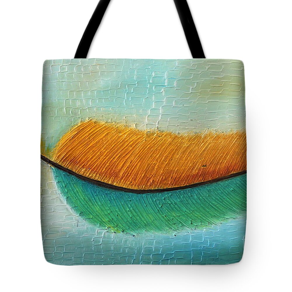 Feather Painting Tote Bag featuring the painting Pale by Preethi Mathialagan