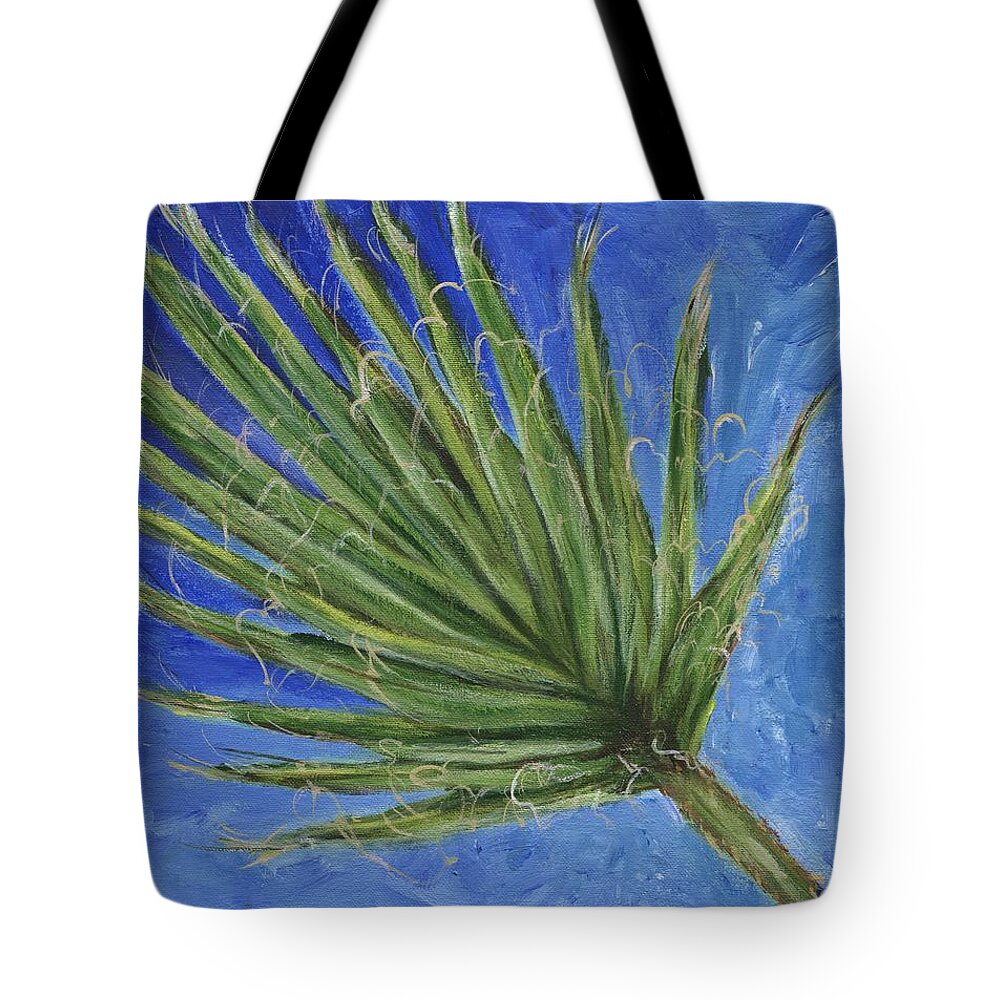 Palm Tote Bag featuring the painting Palm Frond by Jamie Frier