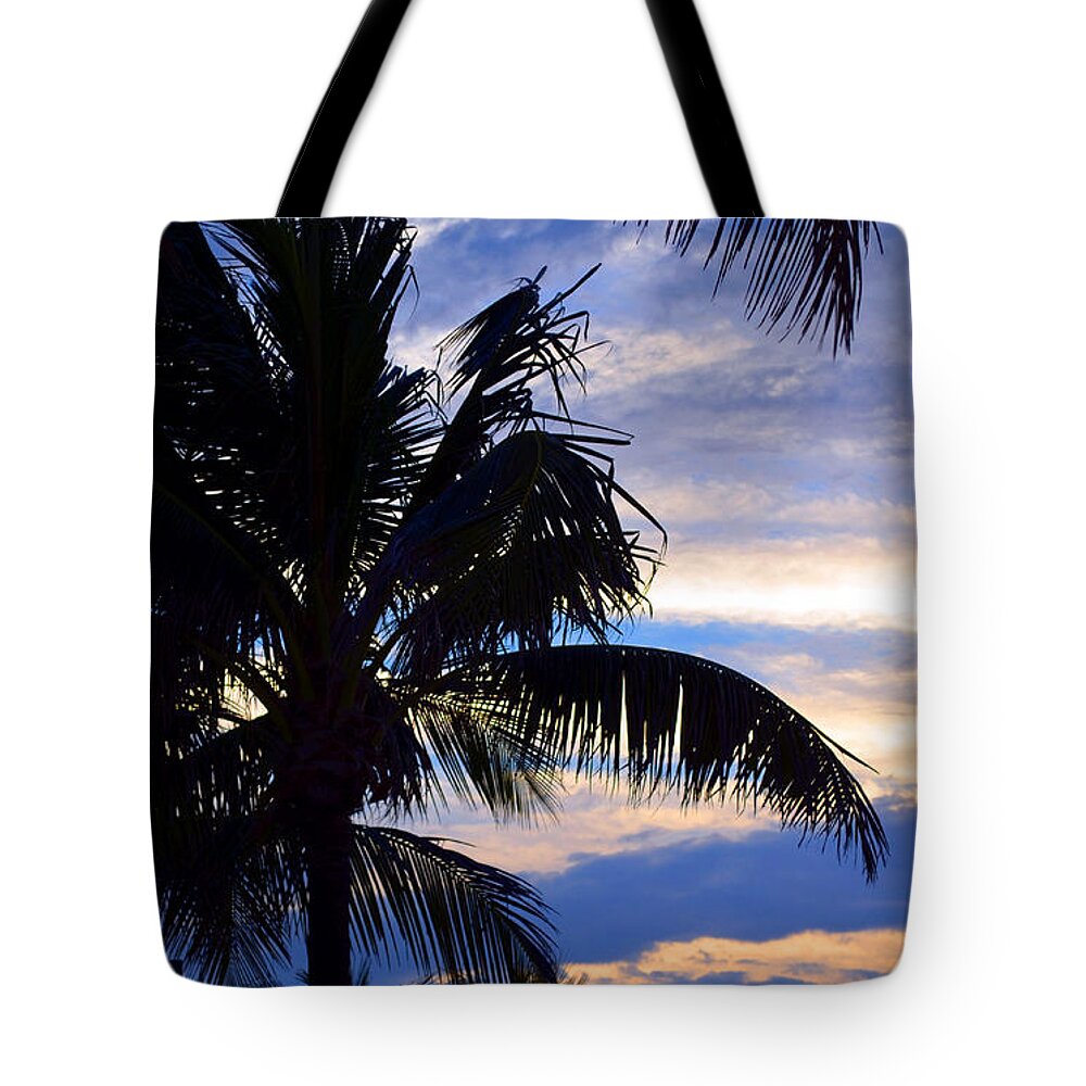 Landscape Tote Bag featuring the photograph Palm Trees at the Beach by Patricia Awapara