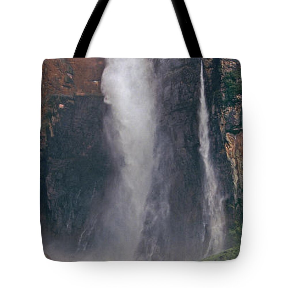 Venezuela Tote Bag featuring the photograph Panorama Angel Falls in Canaima National Park Venezuela by Dave Welling
