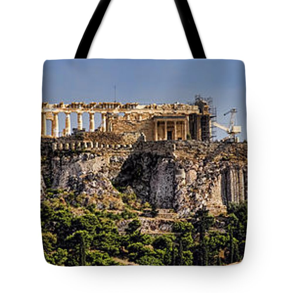 Temple Of Athena Tote Bags