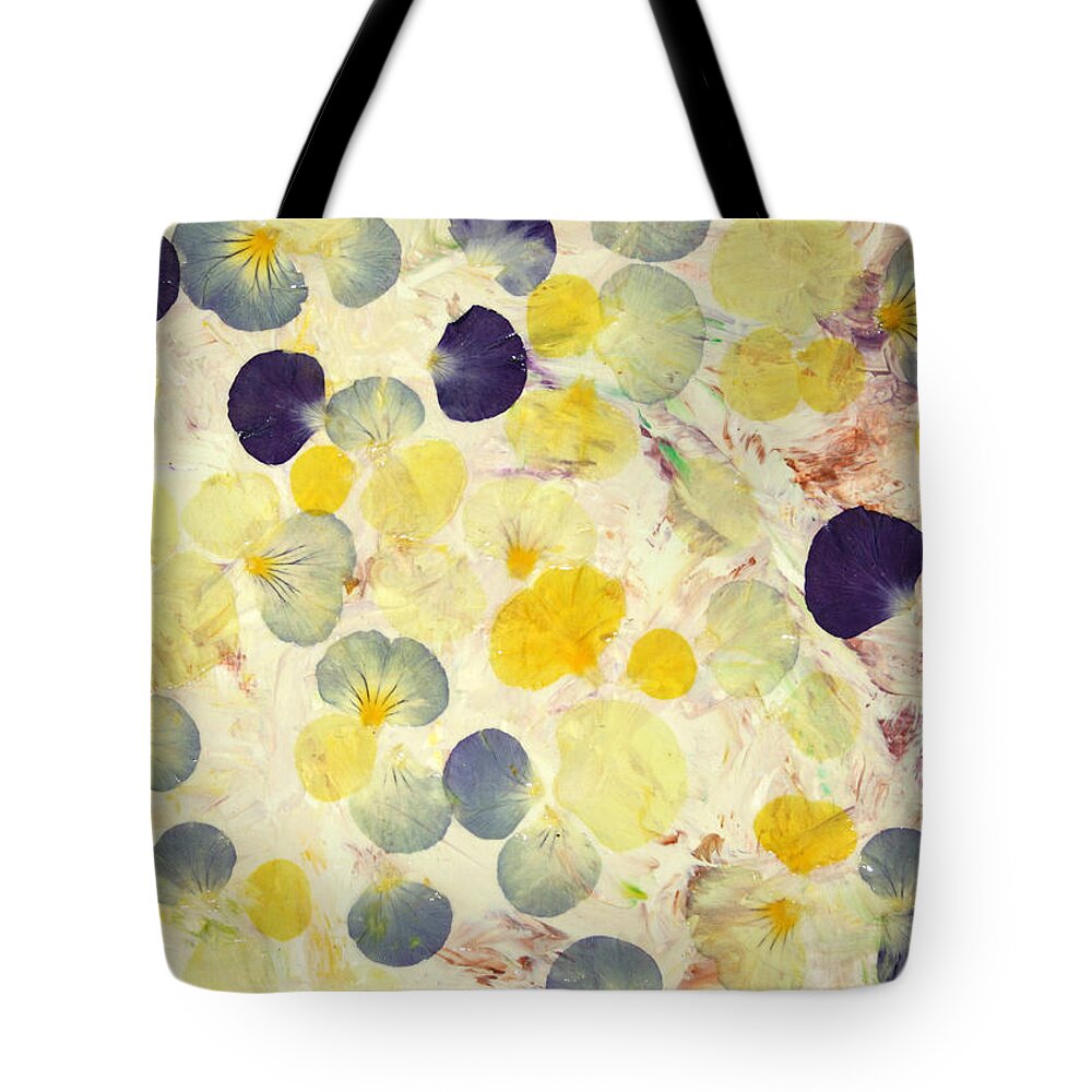 Pansies Tote Bag featuring the painting Pansy Petals by James W Johnson