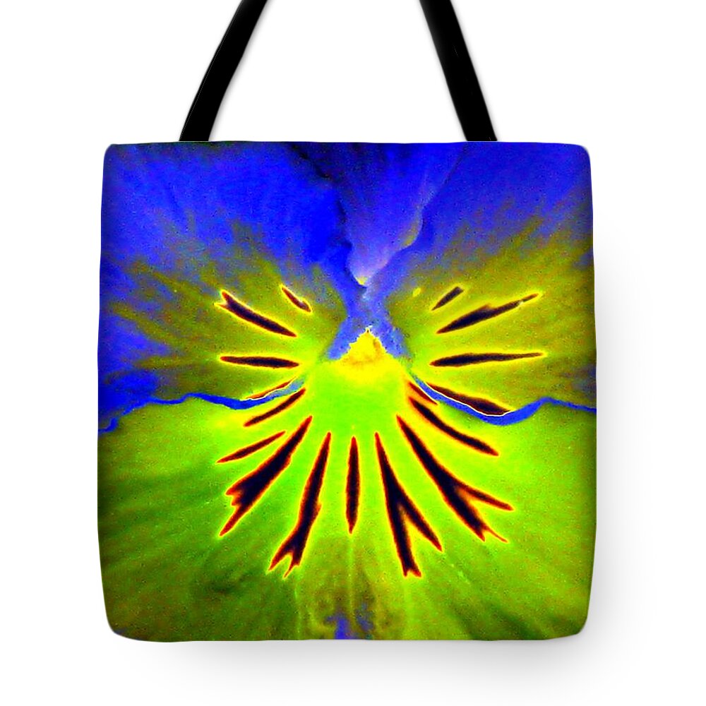 Pansy Tote Bag featuring the photograph Pansy Power 66 by Pamela Critchlow