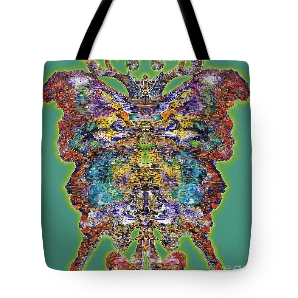 Butterfly Tote Bag featuring the painting Papalotl Series Vlll by Ricardo Chavez-Mendez