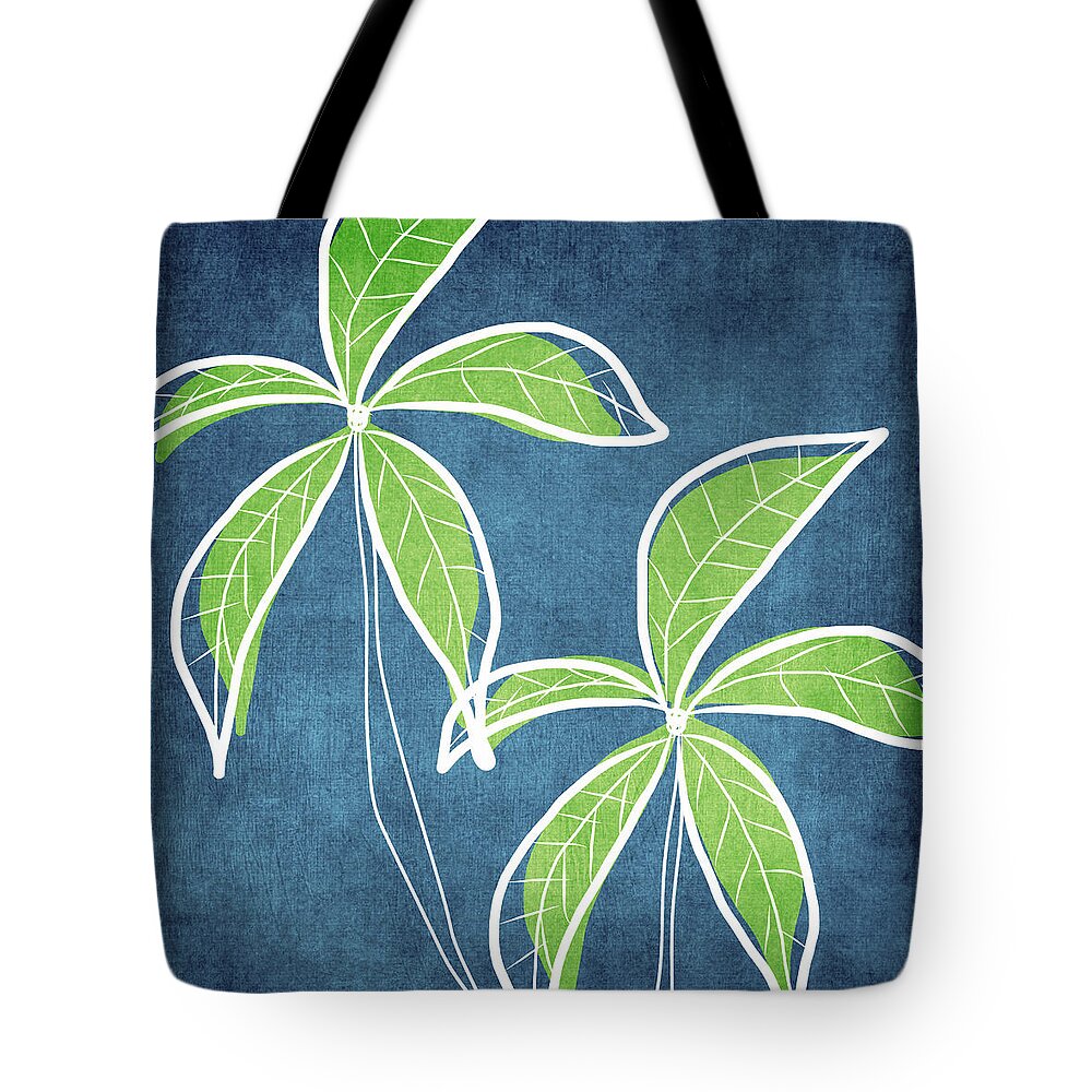 Palm Trees Tote Bag featuring the painting Paradise Palm Trees by Linda Woods