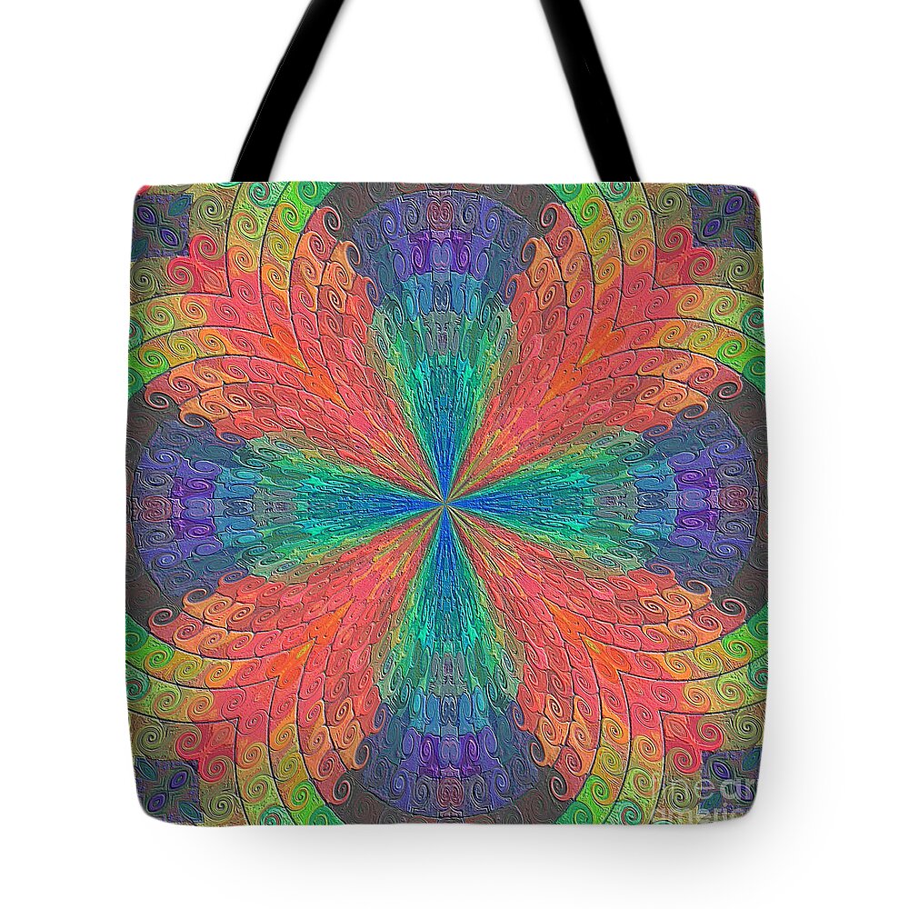 Paradiso Tote Bag featuring the mixed media Paradiso 6 by Leigh Eldred