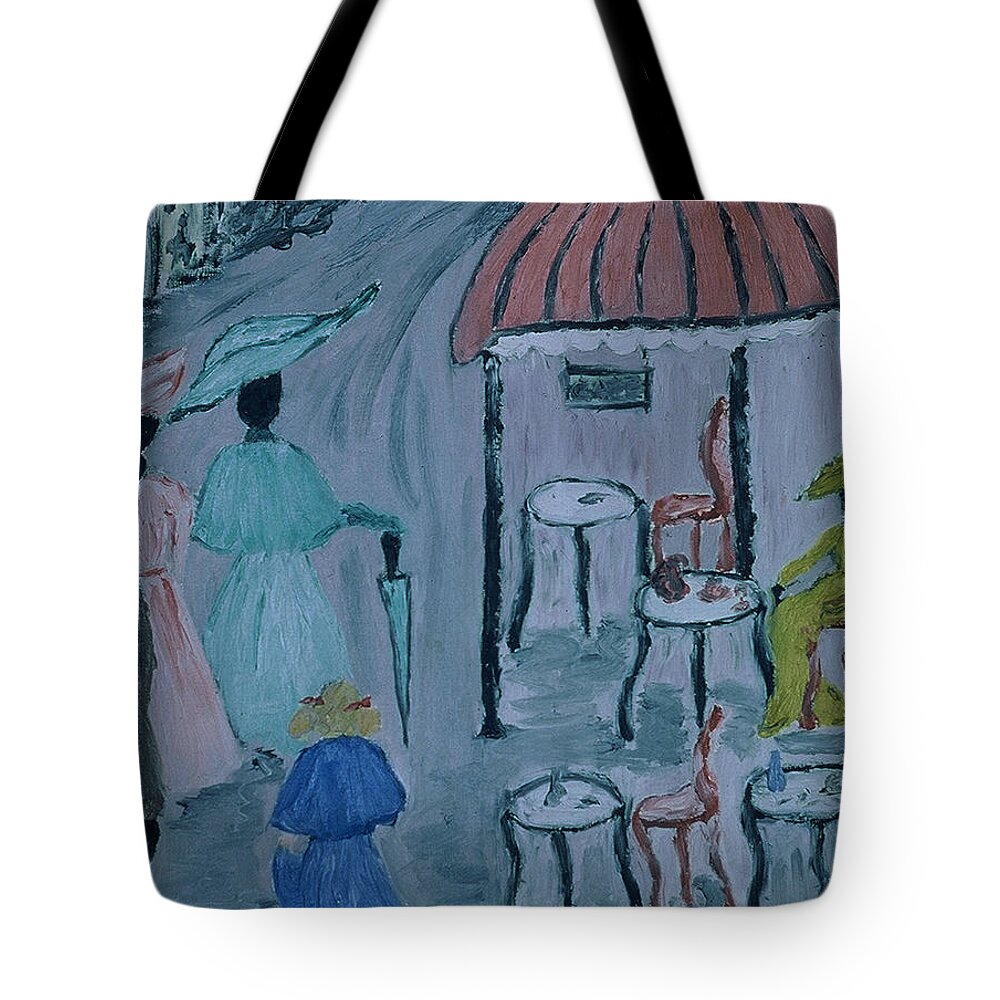 Impressionism Tote Bag featuring the painting Paris by Inge Lewis