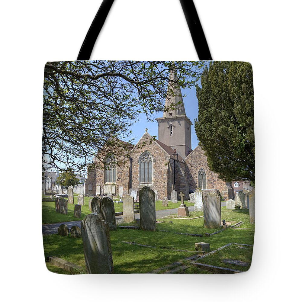 St Martin Tote Bag featuring the photograph Parish church St Martin - Jersey by Joana Kruse