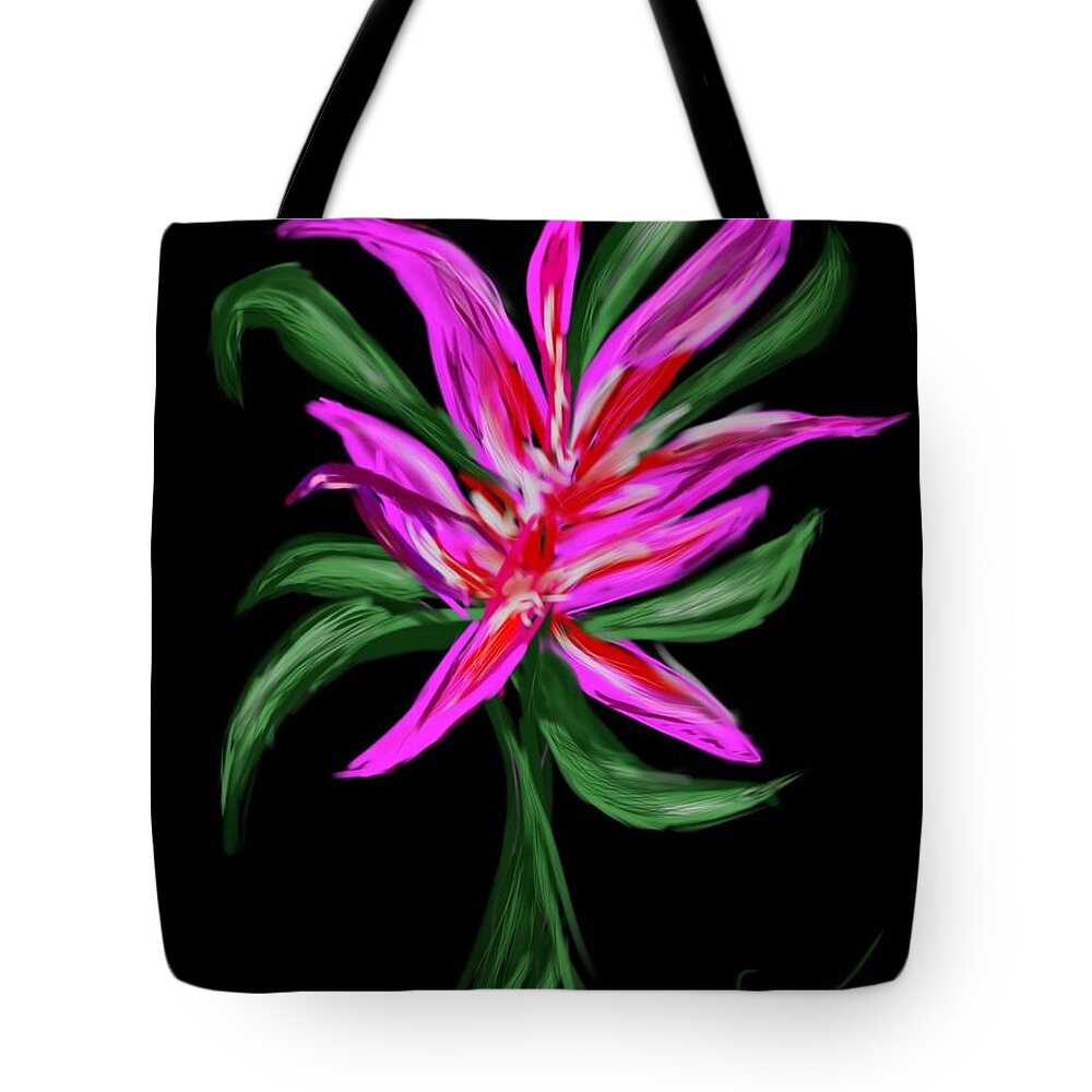 Passion Flower Tote Bag featuring the digital art Passion Flower by Christine Fournier