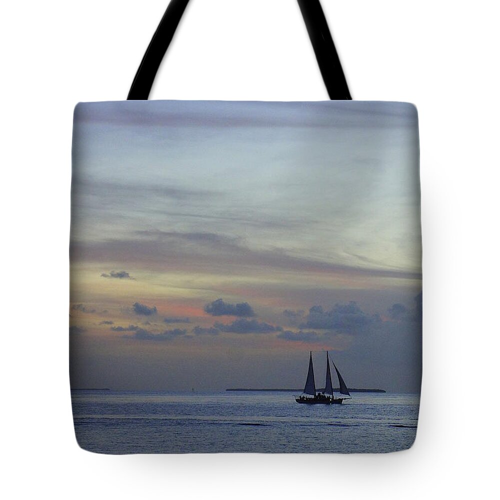 Key West Tote Bag featuring the photograph Pastel Sky by Laurie Perry
