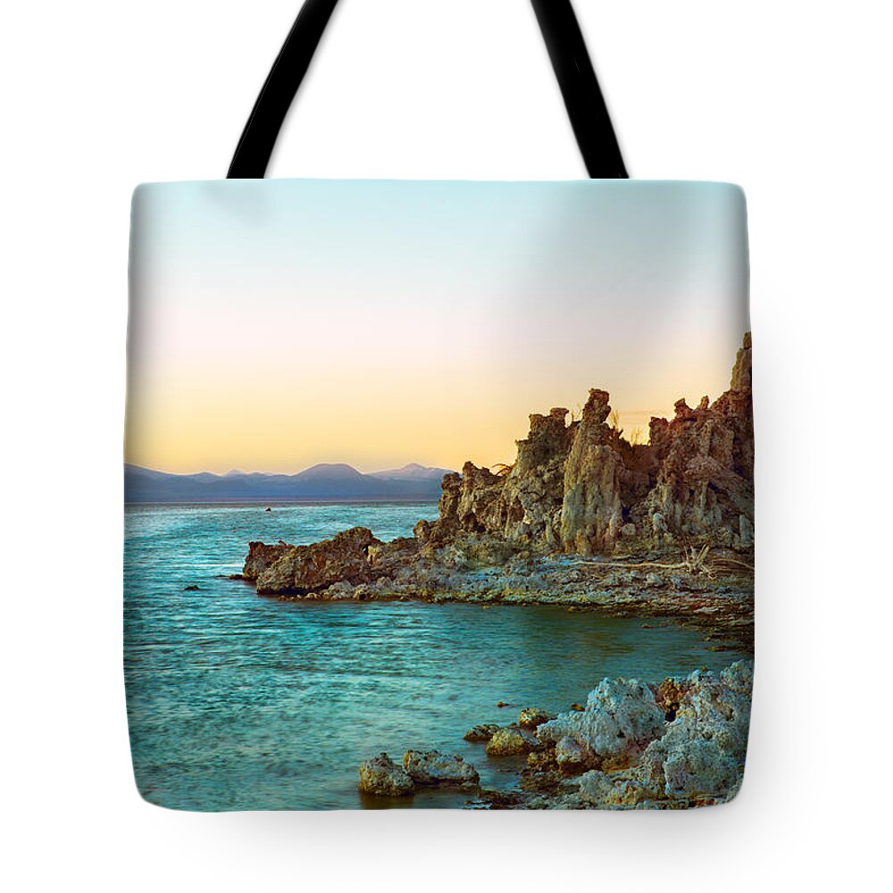 Pastel Tote Bag featuring the photograph Pastel Tufas by Bryant Coffey