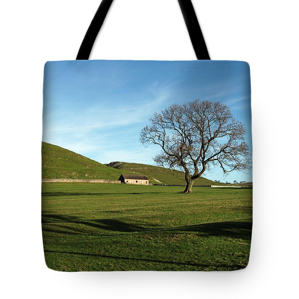 Britain Tote Bag featuring the photograph Pasture Land at Thorpe - Derbyshire by Rod Johnson