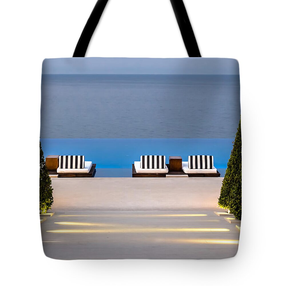 Swimming Pool Tote Bag featuring the photograph Path leading to heaven by Sotiris Filippou