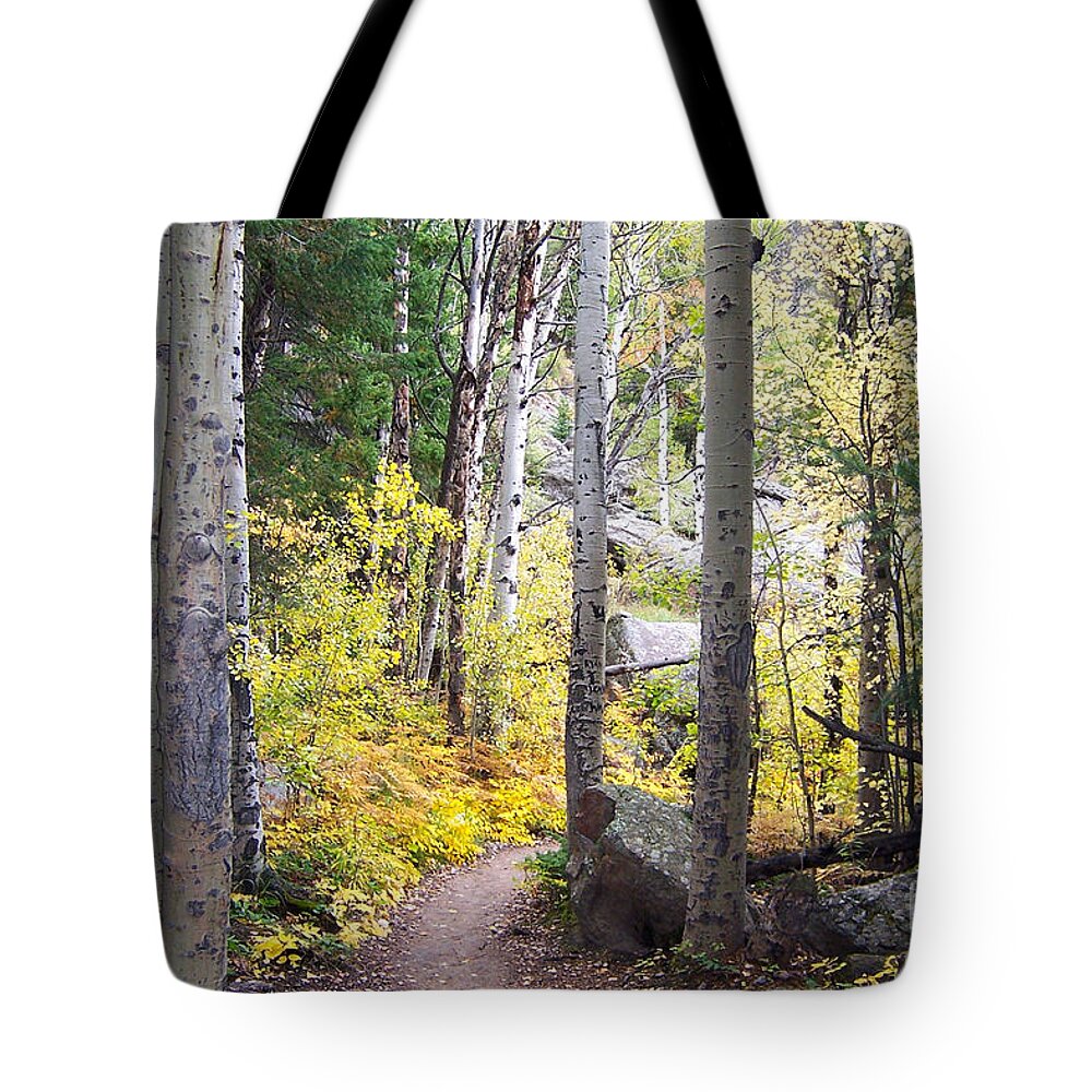 Aspens Tote Bag featuring the digital art Path of Peace by Margie Chapman