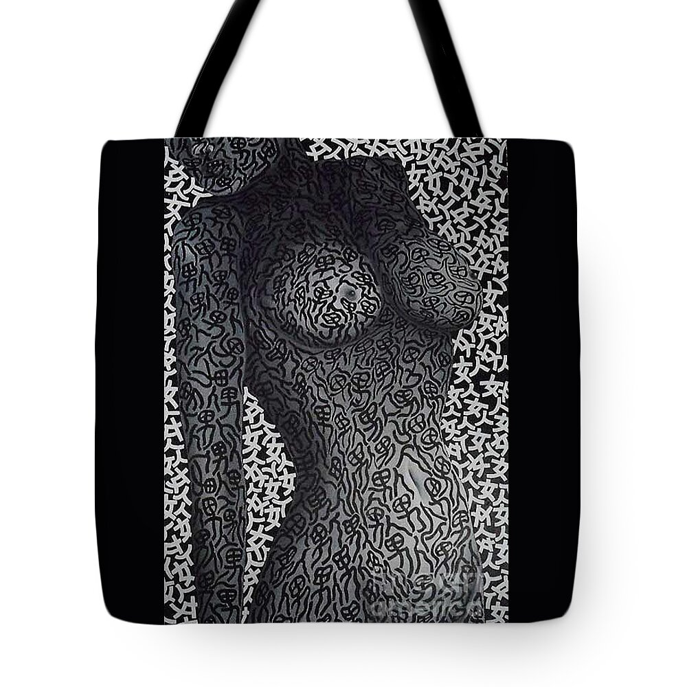 Google Images Tote Bag featuring the painting Patterned Scent by Fei A