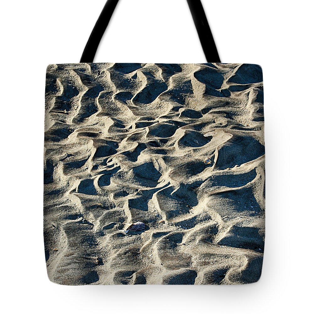 Sand Tote Bag featuring the photograph Patterns in Sand 1 by William Selander