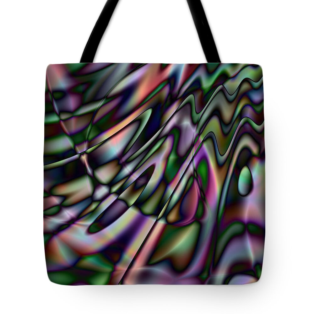 Paua Tote Bag featuring the digital art Paua Shell by Kiki Art