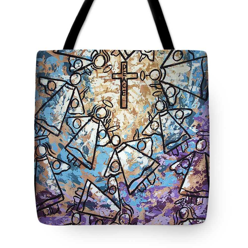 Peace Tote Bag featuring the painting Peace by Anthony Falbo