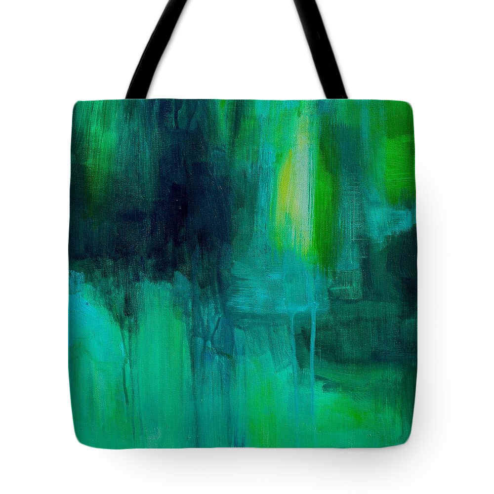 Abstract Tote Bag featuring the painting Peace of Mind by Tracy Male