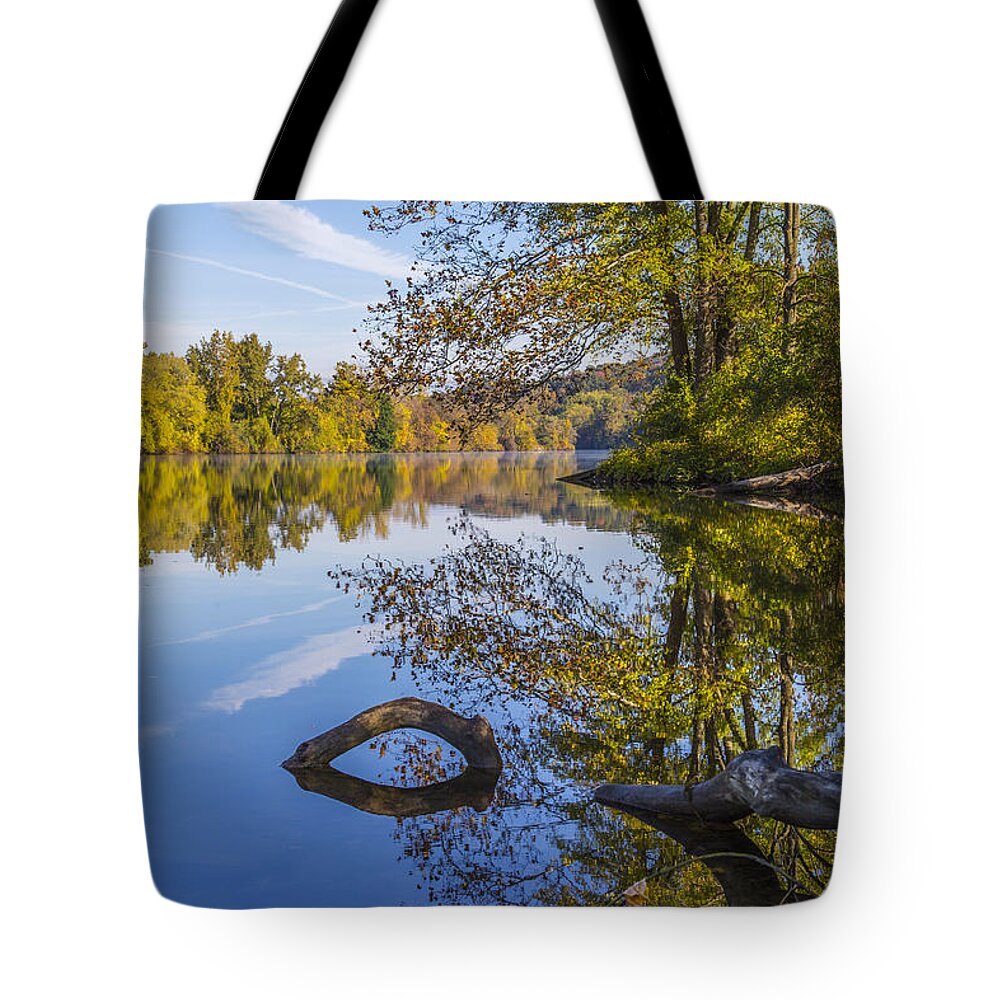 Peaceful Autumn Tote Bag featuring the photograph Peaceful Autumn by Karol Livote