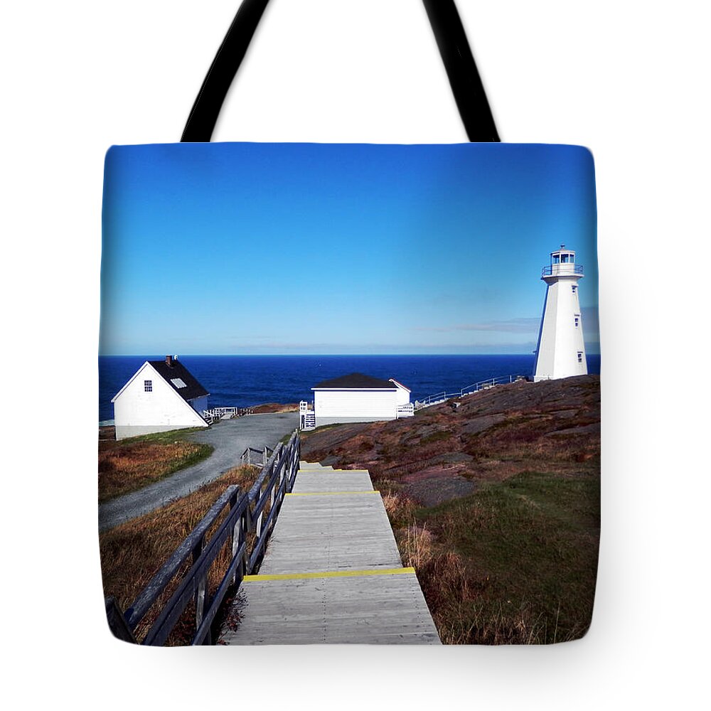 Cape Spear Tote Bag featuring the photograph Peaceful Day at Cape Spear by Zinvolle Art