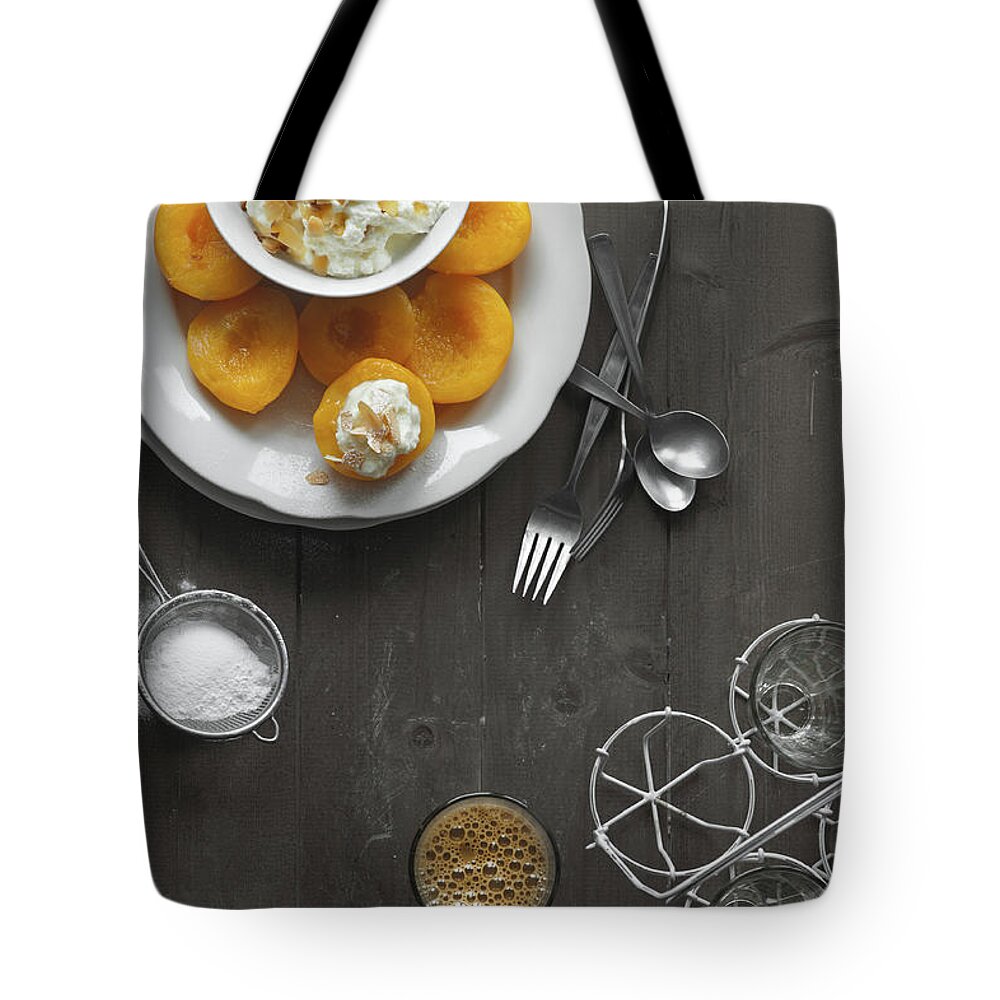 Temptation Tote Bag featuring the photograph Peaches And Cream by A.y. Photography