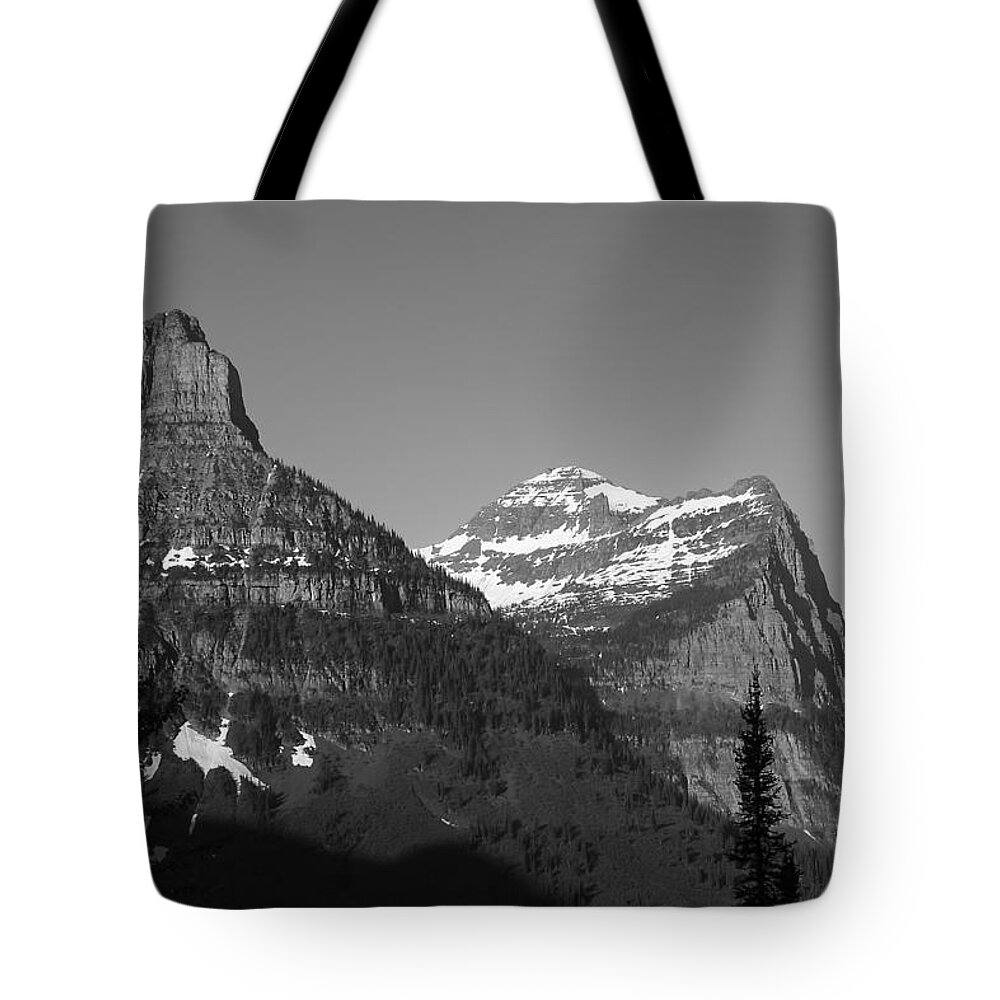 Glacier Tote Bag featuring the photograph Peaking at Glacier National Park by Mark McKinney