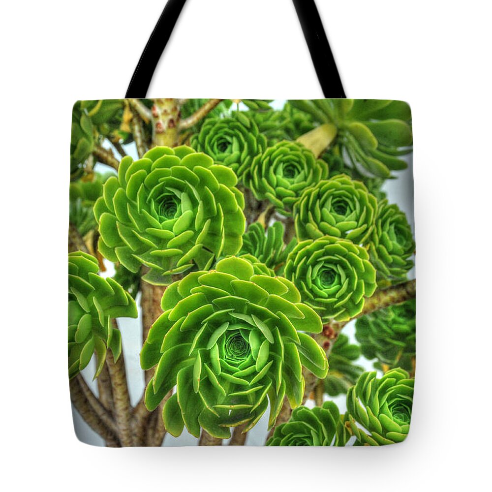 Floral Tote Bag featuring the photograph Pedals of Green by Richard Gehlbach