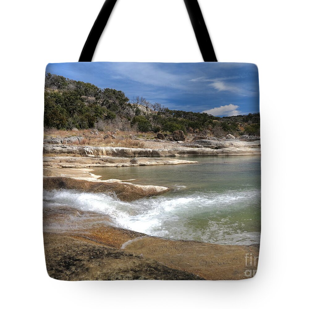 Pendernales Tote Bag featuring the photograph Pendernales Falls Texas by Martin Konopacki