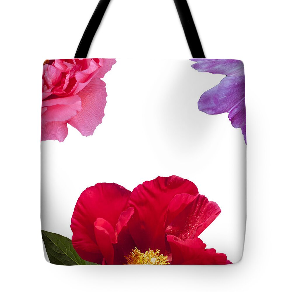 Peony Tote Bag featuring the photograph Peonies by Charles Harden