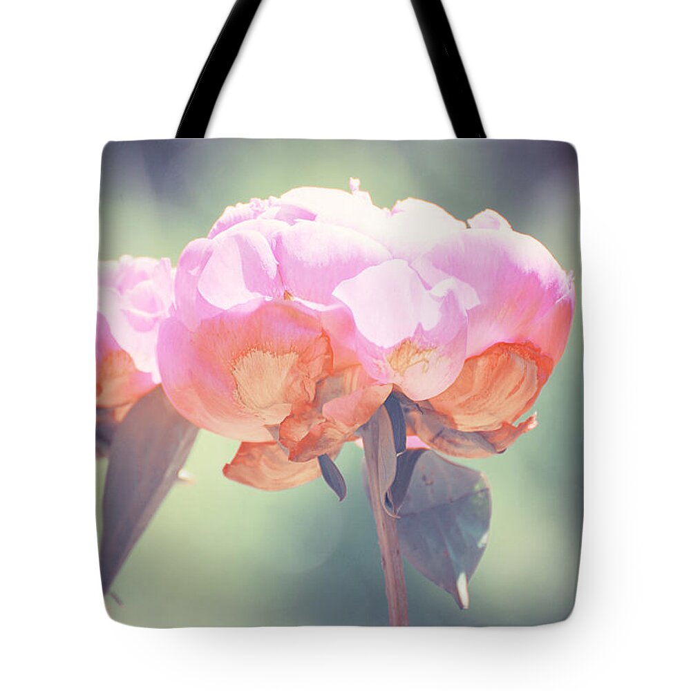 Peony Tote Bag featuring the photograph Peony 3 by Stephie Butler