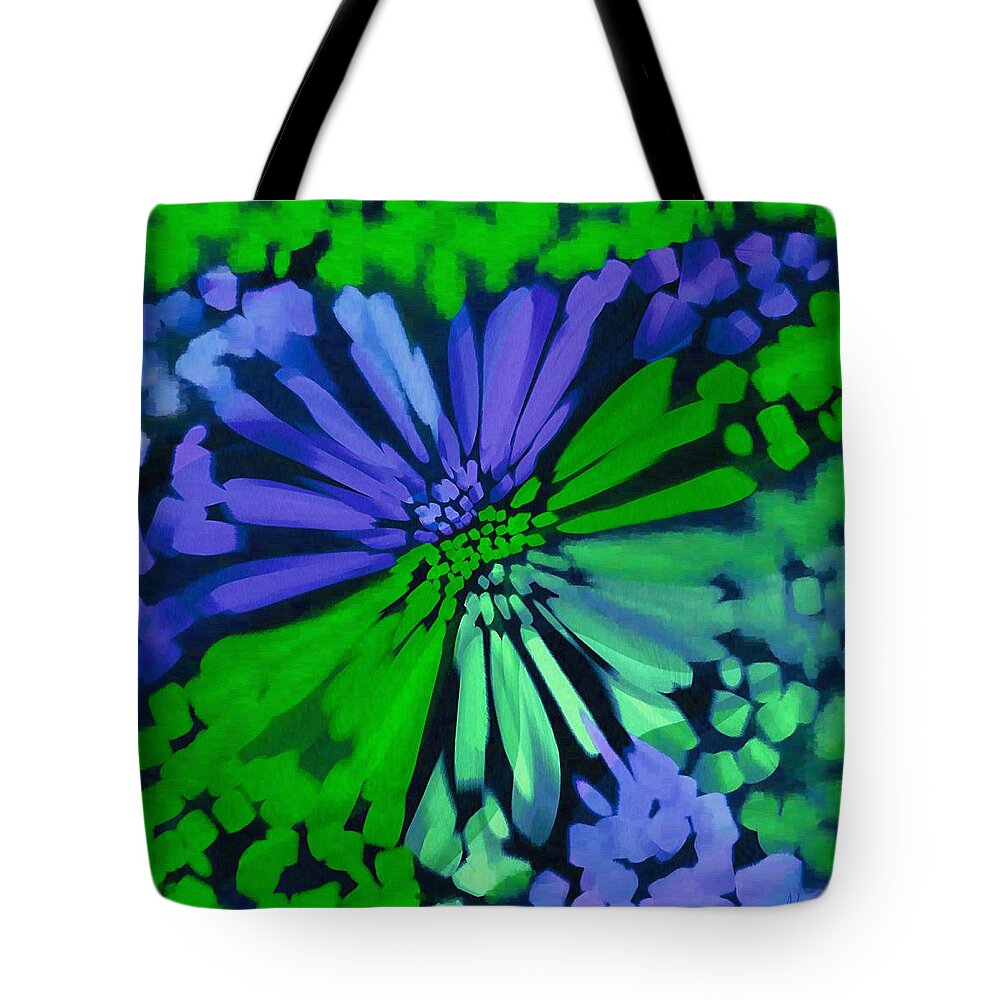 Petals Tote Bag featuring the digital art Petals in the Wind by Alec Drake