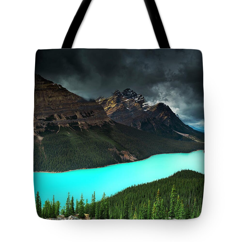 Scenics Tote Bag featuring the photograph Peyto Lake, Banff, Alberta, Canada by Arnaudbertrande