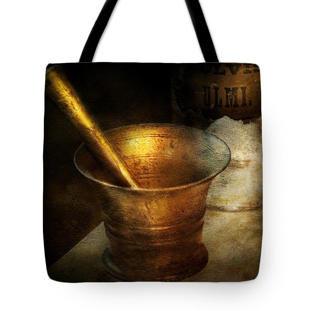 Hdr Tote Bag featuring the photograph Pharmacist - The Pounder by Mike Savad
