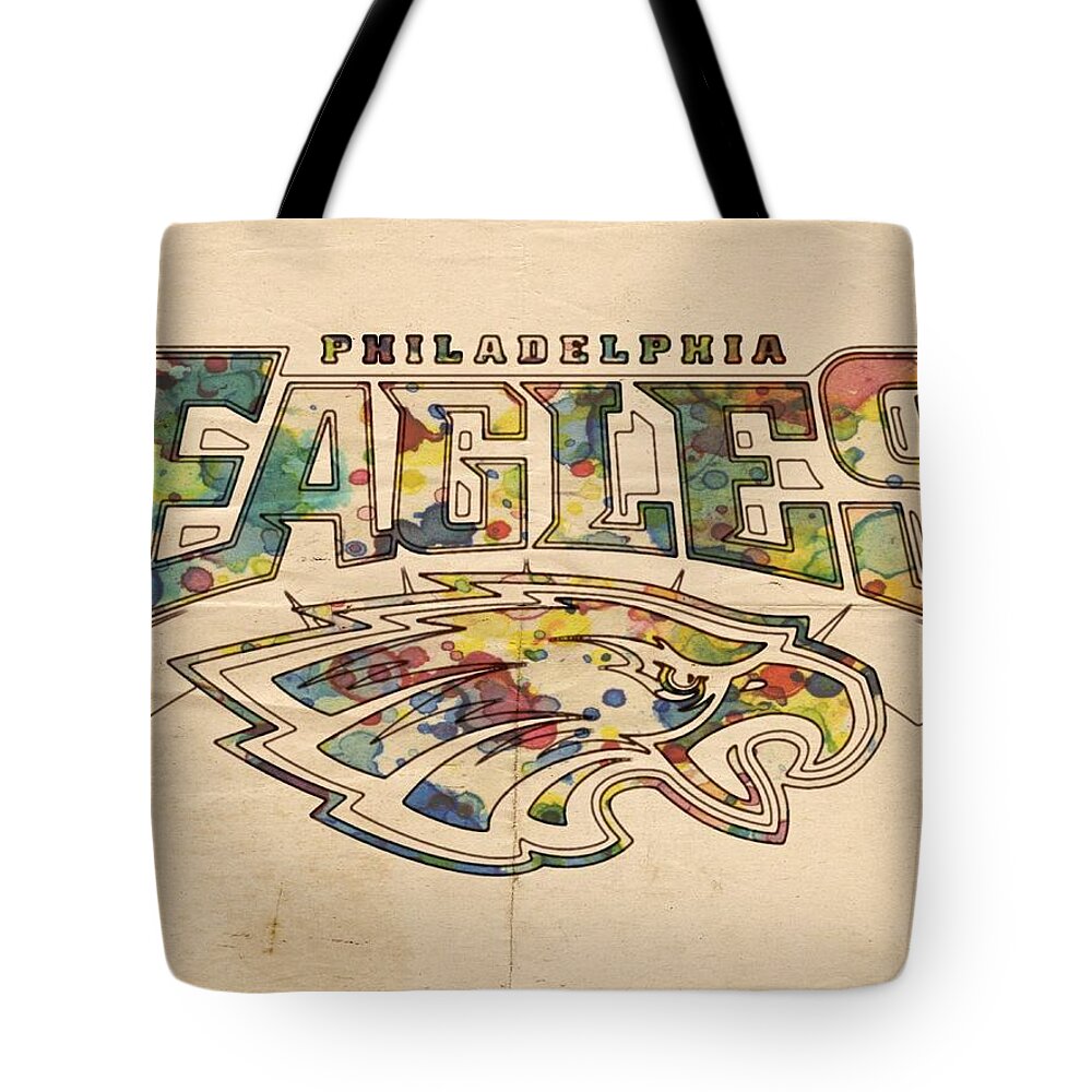 Philadelphia Eagles Tote Bag featuring the painting Philadelphia Eagles Poster Art by Florian Rodarte