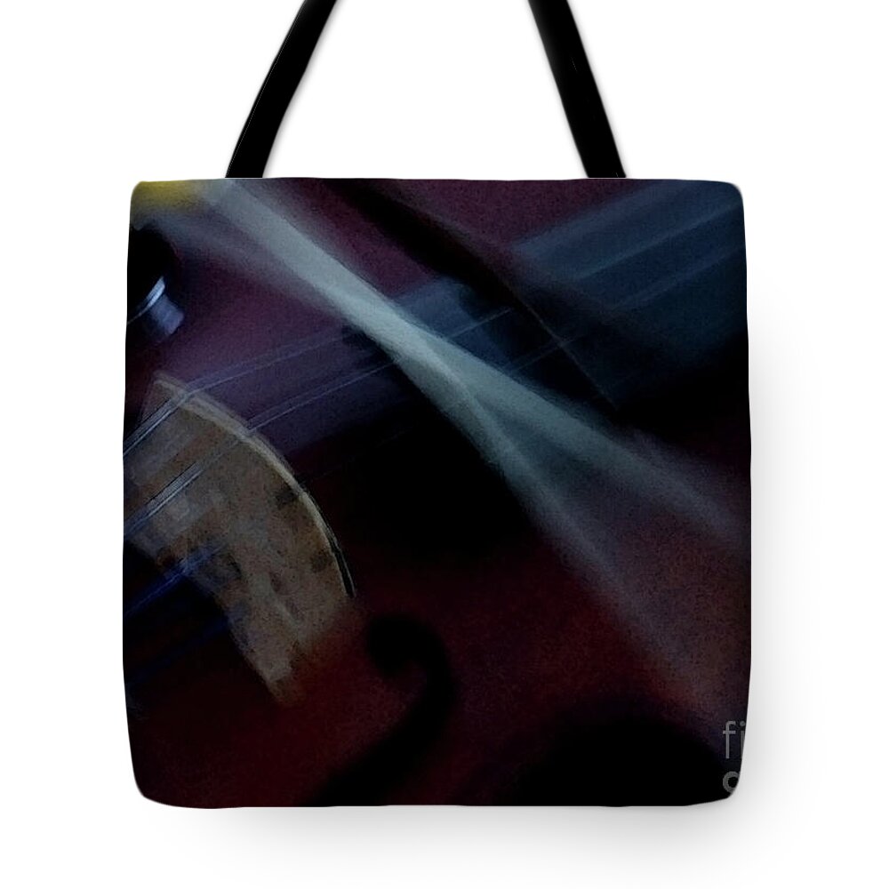 Violin Tote Bag featuring the photograph Phoebe's Violin by Linda Shafer