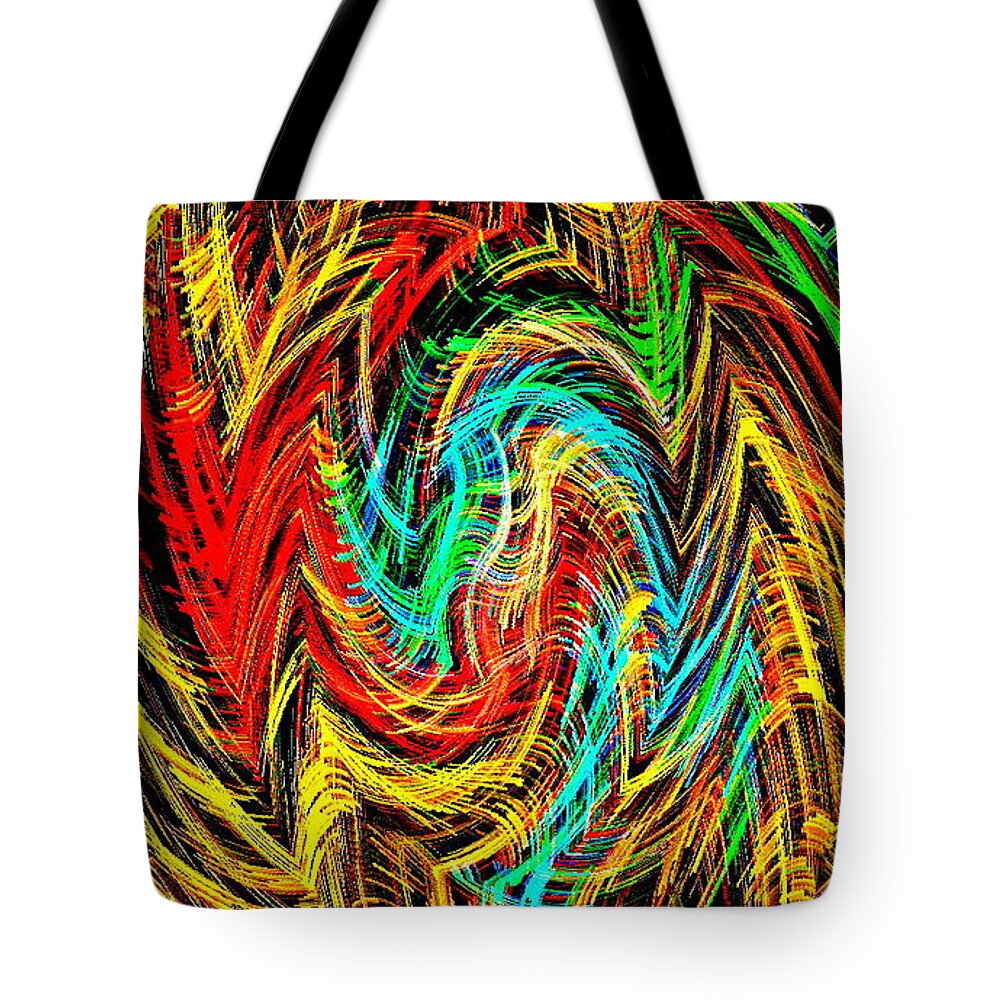 Iphone Case Art Tote Bag featuring the painting Phone Case Art Bold And Colorful Abstract Geometric Textures Designs By Carole Spandau 128 Cbs Art by Carole Spandau