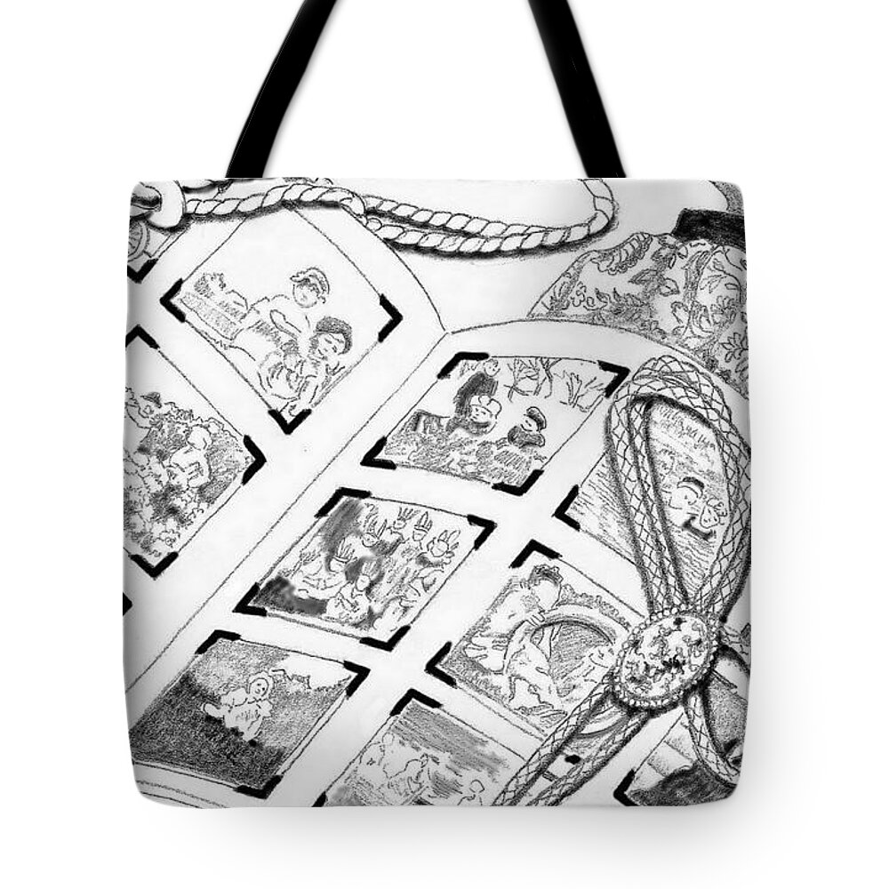 Photo Tote Bag featuring the digital art Photo Album by Carol Jacobs