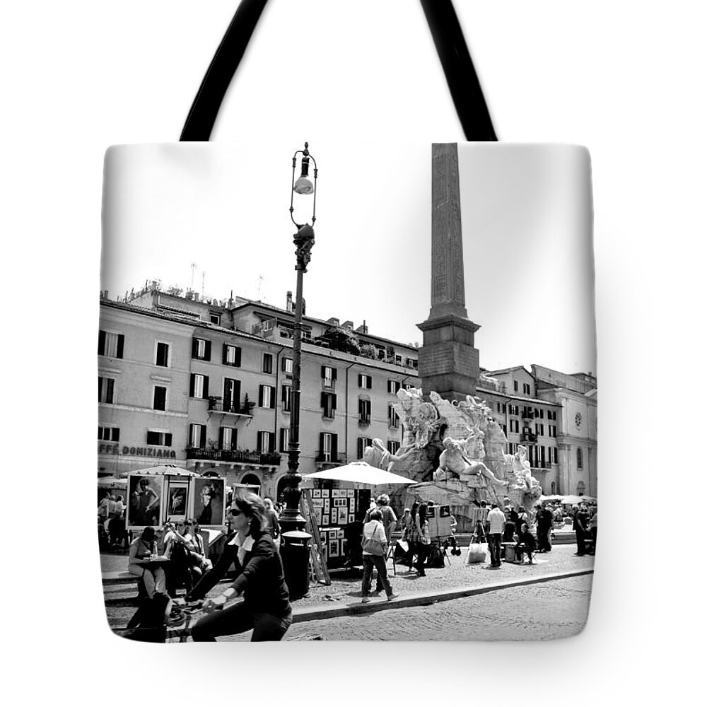Piazza Navona Tote Bag featuring the photograph Piazza Navona by Eric Tressler