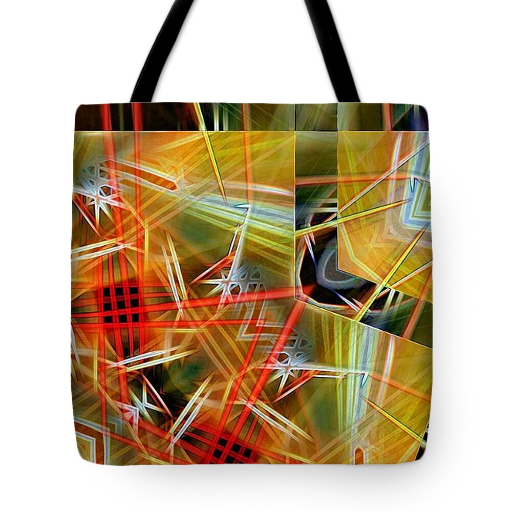 Abstract Tote Bag featuring the photograph Pick Up Sticks in Geometry by Ron Bissett