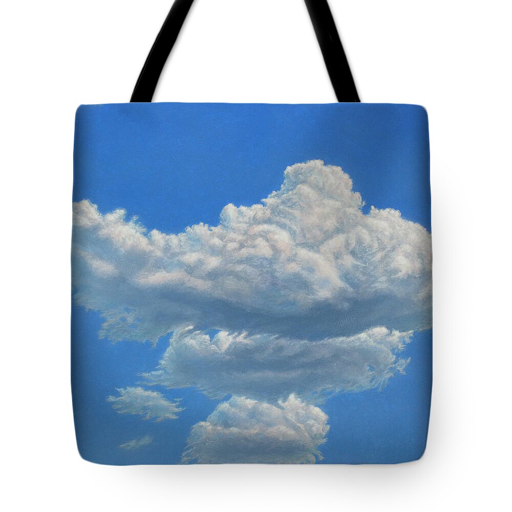 Sky Tote Bag featuring the painting Piece of Sky 3 by James W Johnson