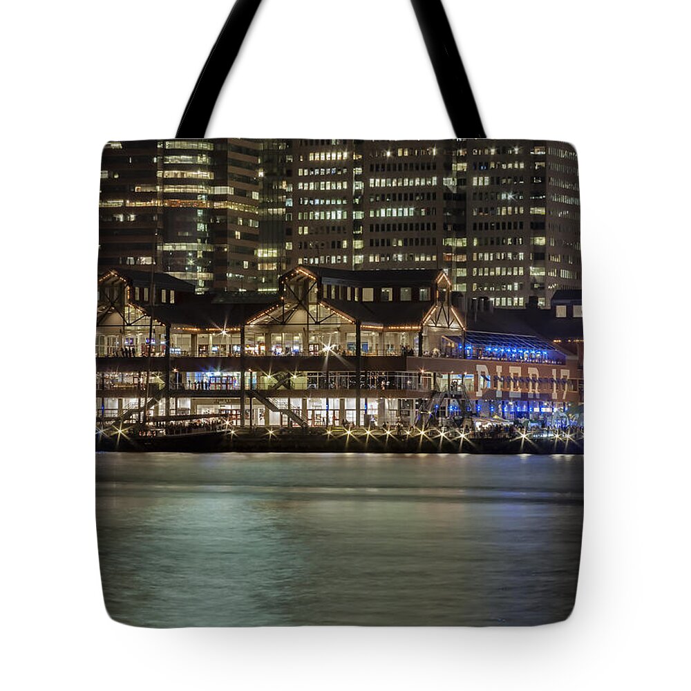 'nyc Tote Bag featuring the photograph Pier 17 South Street Seaport NYC by Susan Candelario
