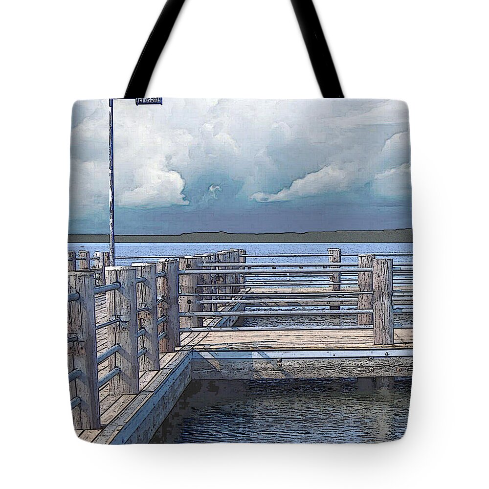 Pier Tote Bag featuring the photograph Pier 2 Image c by Lee Owenby