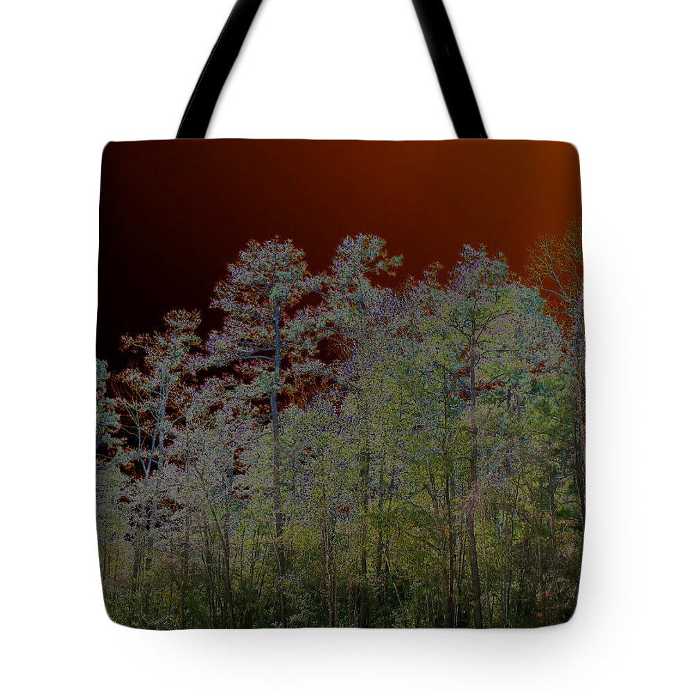 Abstract Tote Bag featuring the photograph Pine Forest by Connie Fox
