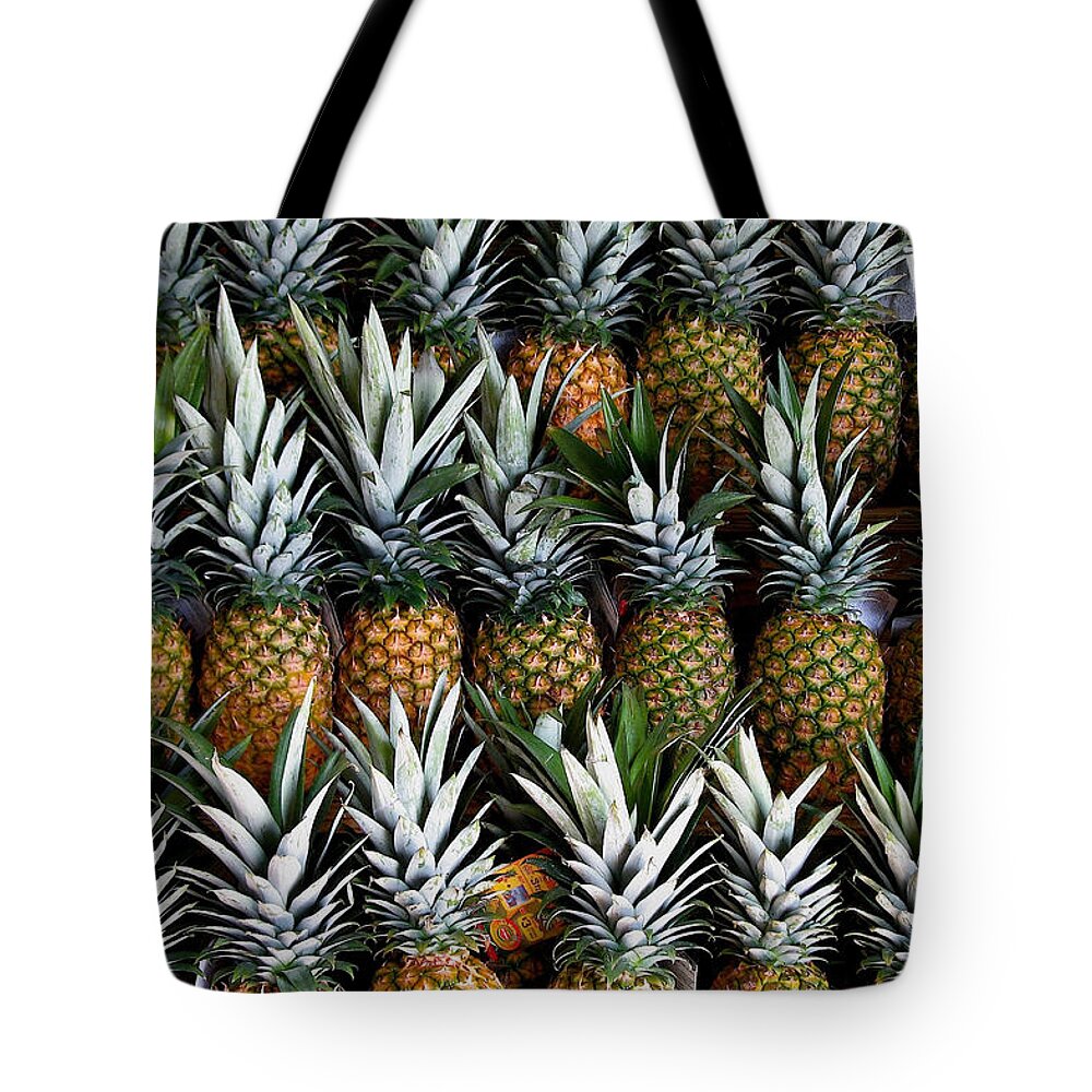 Pineapples Tote Bag featuring the photograph Pineapples by Gia Marie Houck