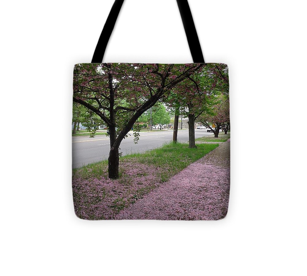 Pink Bloom Tote Bag featuring the photograph Pink Bloom by Christina Verdgeline