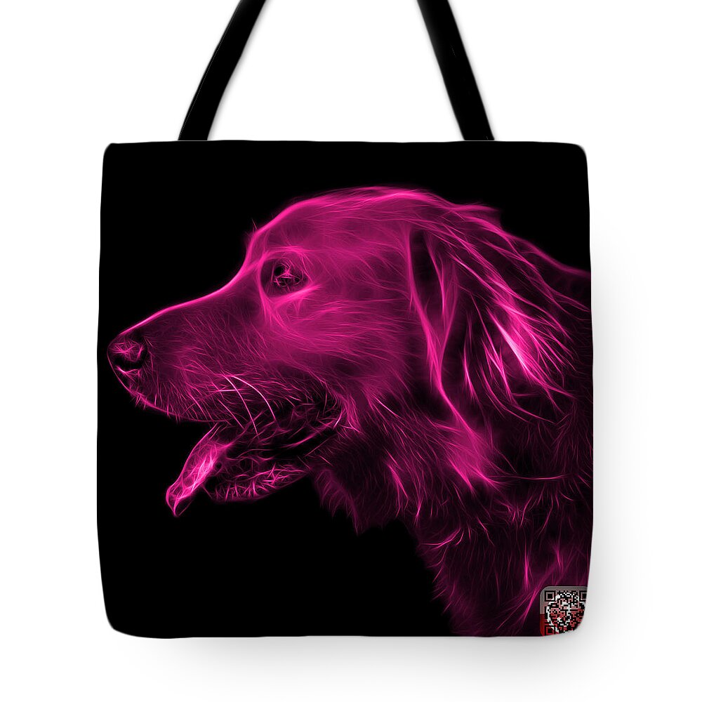 Golden Retriever Tote Bag featuring the painting Pink Golden Retriever - 4047 F by James Ahn