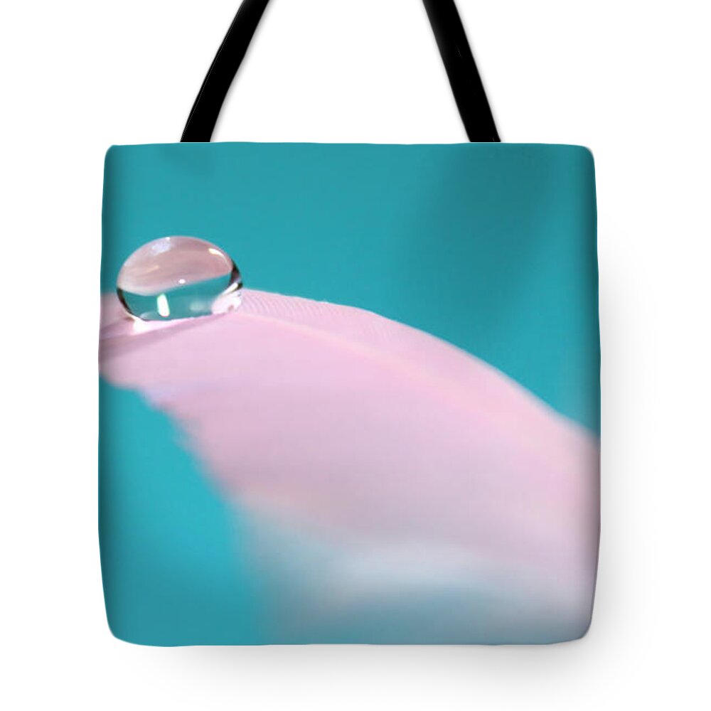 Pink Feather Tote Bag featuring the photograph Pink Innocence by Krissy Katsimbras